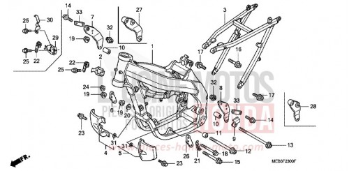 FRAME BODY (CRF450R2,3,4) CRF450R3 de 2003
